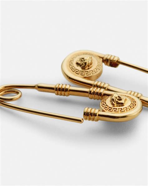 versace safety pin boot|safety pin earrings men.